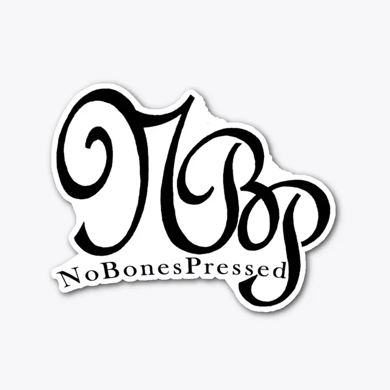 No Bones Pressed sticker